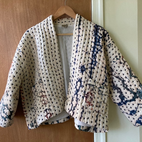 Quilted "Fable" Jacket by Neeru Kumar in cotton and silk, NWOT - Picture 1 of 6